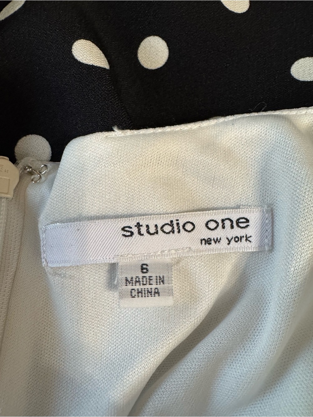 Studio One NY Womens Polka Dot Dress Size 6 Ruffle Feminine Preppy Coquette - Picture 3 of 6
